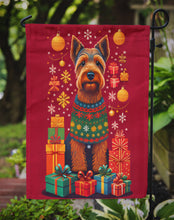 Load image into Gallery viewer, Welsh Terrier Holiday Christmas Garden Flag – Outdoor Decorative Yard Flag