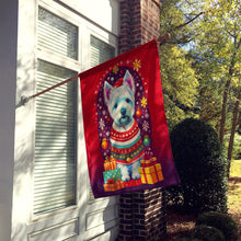 Load image into Gallery viewer, Westie Holiday Christmas House Flag