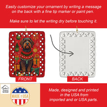 Load image into Gallery viewer, Wirehaired Pointing Griffon Holiday Christmas Porcelain Ornament