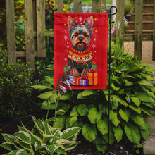 Load image into Gallery viewer, Yorkshire Terrier Holiday Christmas Garden Flag – Outdoor Decorative Yard Flag