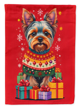 Load image into Gallery viewer, Yorkshire Terrier Holiday Christmas Garden Flag – Outdoor Decorative Yard Flag