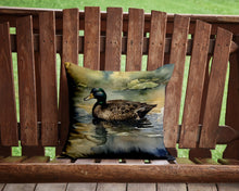 Load image into Gallery viewer, American Black Duck Throw Pillow - 14x14 Decorative Pillow – Art for Your Home &amp; Patio
