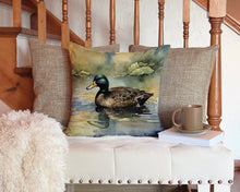 Load image into Gallery viewer, American Black Duck Throw Pillow - 14x14 Decorative Pillow – Art for Your Home &amp; Patio