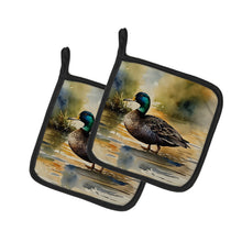 Load image into Gallery viewer, American Black Duck Pot Holders - Set of 2 Decorative Kitchen Helpers | Made in the USA