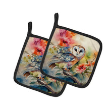 Load image into Gallery viewer, Barn Owl Pot Holders - Set of 2 Decorative Kitchen Helpers | Made in the USA