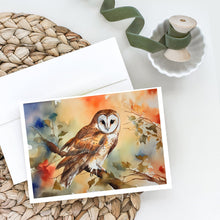 Load image into Gallery viewer, Barn Owl Greeting Cards - Blank Note Cards – 8-Pack of Artist-Designed Cards with Envelopes
