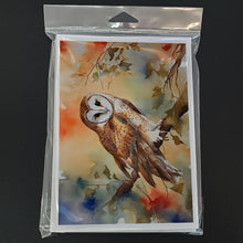 Load image into Gallery viewer, Barn Owl Greeting Cards - Blank Note Cards – 8-Pack of Artist-Designed Cards with Envelopes