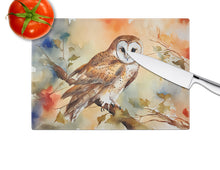 Load image into Gallery viewer, Barn Owl Glass Cutting Boards – Durable, Decorative Kitchen Art