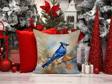 Load image into Gallery viewer, Blue Jay Throw Pillow - 14x14 Decorative Pillow – Art for Your Home &amp; Patio