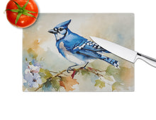 Load image into Gallery viewer, Blue Jay Glass Cutting Boards – Durable, Decorative Kitchen Art