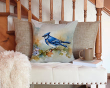 Load image into Gallery viewer, Blue Jay Throw Pillow - 14x14 Decorative Pillow – Art for Your Home &amp; Patio