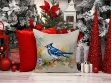 Load image into Gallery viewer, Blue Jay Throw Pillow - 14x14 Decorative Pillow – Art for Your Home &amp; Patio