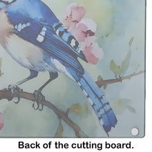 Load image into Gallery viewer, Blue Jay Glass Cutting Boards – Durable, Decorative Kitchen Art