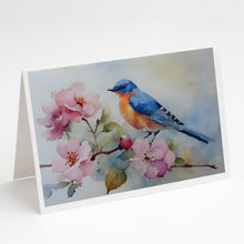 Load image into Gallery viewer, Bluebird Greeting Cards - Blank Note Cards – 8-Pack of Artist-Designed Cards with Envelopes