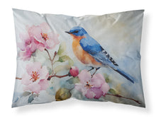Load image into Gallery viewer, Bluebird Standard Pillowcase – Artistic Decorative Front, White Back