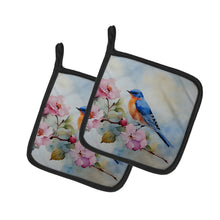 Load image into Gallery viewer, Bluebird Pot Holders - Set of 2 Decorative Kitchen Helpers | Made in the USA