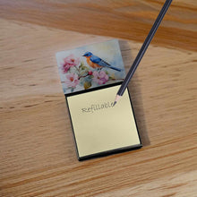 Load image into Gallery viewer, Bluebird Sticky Note Holder- Refiilable Desk Accessory Note Pad