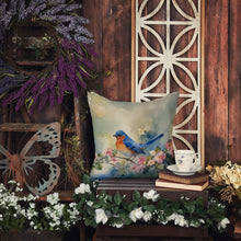 Load image into Gallery viewer, Bluebird Throw Pillow - 14x14 Decorative Pillow – Art for Your Home &amp; Patio