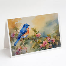 Load image into Gallery viewer, Bluebird Greeting Cards - Blank Note Cards – 8-Pack of Artist-Designed Cards with Envelopes