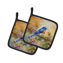 Load image into Gallery viewer, Bluebird Pot Holders - Set of 2 Decorative Kitchen Helpers | Made in the USA