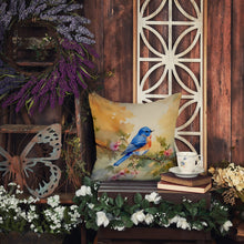Load image into Gallery viewer, Bluebird Throw Pillow - 14x14 Decorative Pillow – Art for Your Home &amp; Patio