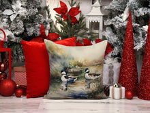 Load image into Gallery viewer, Bufflehead Throw Pillow - 14x14 Decorative Pillow – Art for Your Home &amp; Patio