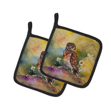 Load image into Gallery viewer, Burrowing Owl Pot Holders - Set of 2 Decorative Kitchen Helpers | Made in the USA