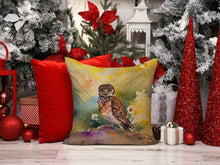 Load image into Gallery viewer, Burrowing Owl Throw Pillow - 14x14 Decorative Pillow – Art for Your Home &amp; Patio