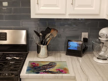 Load image into Gallery viewer, Burrowing Owl Glass Cutting Boards – Durable, Decorative Kitchen Art