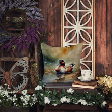 Load image into Gallery viewer, Canvasback Throw Pillow - 14x14 Decorative Pillow – Art for Your Home &amp; Patio