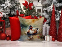 Load image into Gallery viewer, Canvasback Throw Pillow - 14x14 Decorative Pillow – Art for Your Home &amp; Patio
