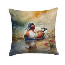 Load image into Gallery viewer, Canvasback Throw Pillow - 14x14 Decorative Pillow – Art for Your Home &amp; Patio