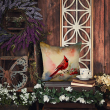 Load image into Gallery viewer, Cardinal Throw Pillow - 14x14 Decorative Pillow – Art for Your Home &amp; Patio