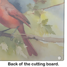 Load image into Gallery viewer, Cardinal Glass Cutting Boards – Durable, Decorative Kitchen Art