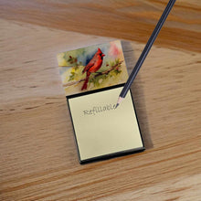 Load image into Gallery viewer, Cardinal Sticky Note Holder- Refiilable Desk Accessory Note Pad