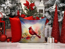 Load image into Gallery viewer, Cardinal Throw Pillow - 14x14 Decorative Pillow – Art for Your Home &amp; Patio