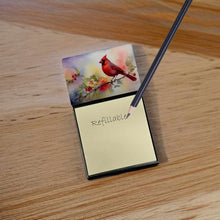Load image into Gallery viewer, Cardinal Sticky Note Holder- Refiilable Desk Accessory Note Pad