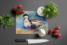 Load image into Gallery viewer, Common Eider Duck Glass Cutting Boards – Durable, Decorative Kitchen Art