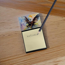Load image into Gallery viewer, Eagle Sticky Note Holder- Refiilable Desk Accessory Note Pad