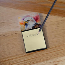 Load image into Gallery viewer, Eagle Sticky Note Holder- Refiilable Desk Accessory Note Pad