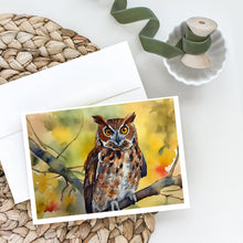 Load image into Gallery viewer, Eastern Screech Owl Greeting Cards - Blank Note Cards – 8-Pack of Artist-Designed Cards with Envelopes