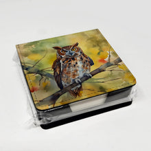 Load image into Gallery viewer, Eastern Screech Owl PU Leather Note Paper Holder