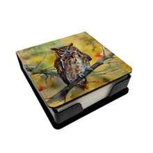Load image into Gallery viewer, Eastern Screech Owl PU Leather Note Paper Holder
