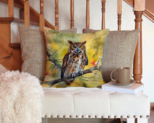 Load image into Gallery viewer, Eastern Screech Owl Throw Pillow - 14x14 Decorative Pillow – Art for Your Home &amp; Patio