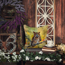 Load image into Gallery viewer, Eastern Screech Owl Throw Pillow - 14x14 Decorative Pillow – Art for Your Home &amp; Patio