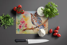Load image into Gallery viewer, Eastern Screech Owl Glass Cutting Boards – Durable, Decorative Kitchen Art