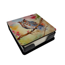 Load image into Gallery viewer, Eastern Screech Owl PU Leather Note Paper Holder