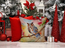 Load image into Gallery viewer, Eastern Screech Owl Throw Pillow - 14x14 Decorative Pillow – Art for Your Home &amp; Patio