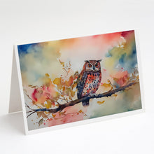 Load image into Gallery viewer, Elf Owl Greeting Cards - Blank Note Cards – 8-Pack of Artist-Designed Cards with Envelopes