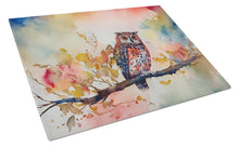 Load image into Gallery viewer, Elf Owl Glass Cutting Boards – Durable, Decorative Kitchen Art